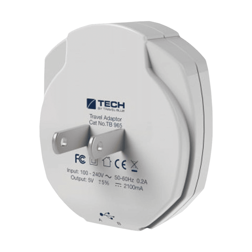 TRAVEL BLUE 2.1 Amp Dual USB Wall Charger (965, White)_3