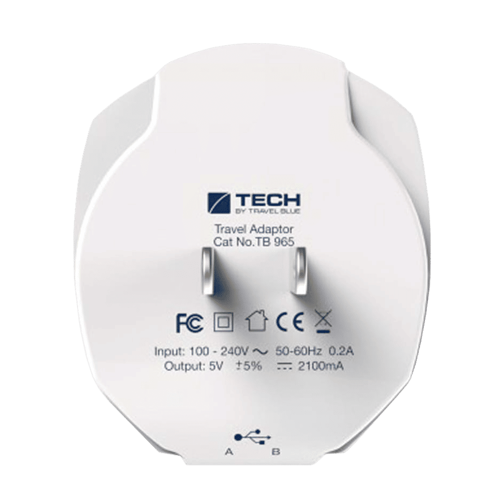 TRAVEL BLUE 2.1 Amp Dual USB Wall Charger (965, White)_4