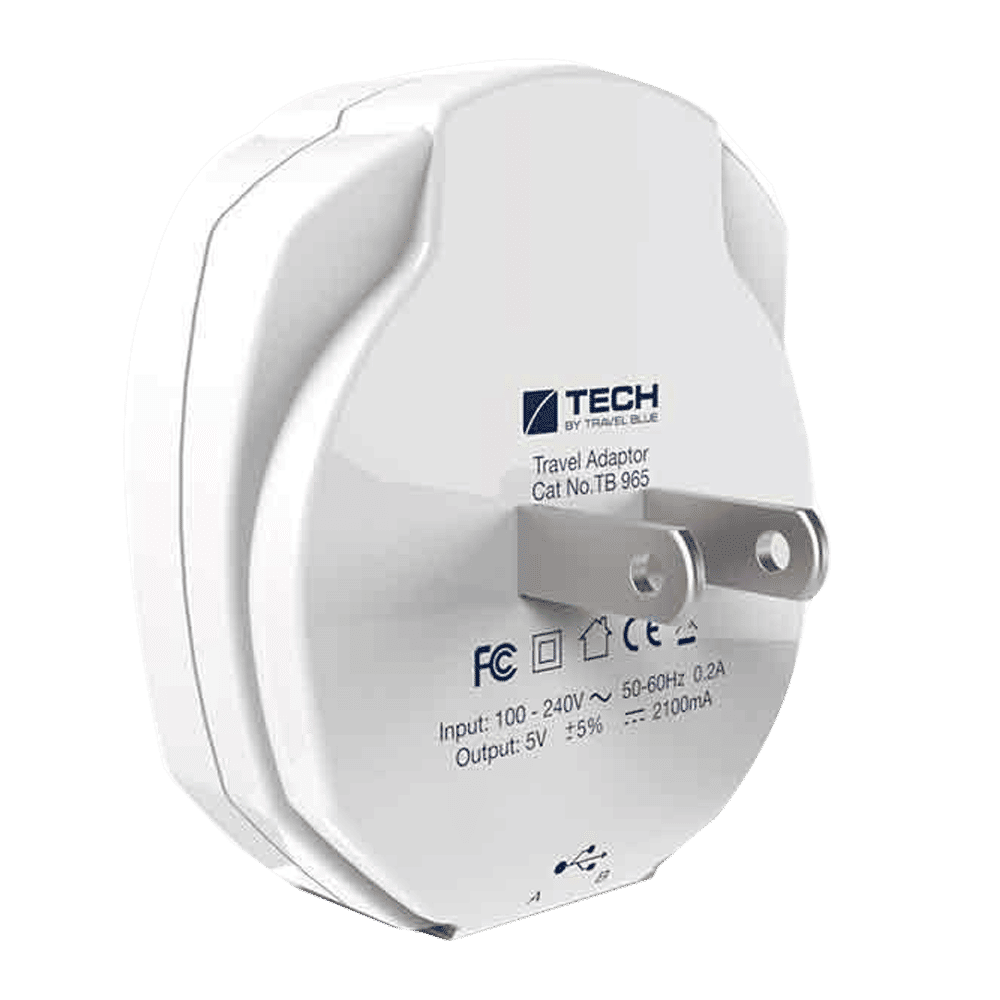TRAVEL BLUE 2.1 Amp Dual USB Wall Charger (965, White)_6