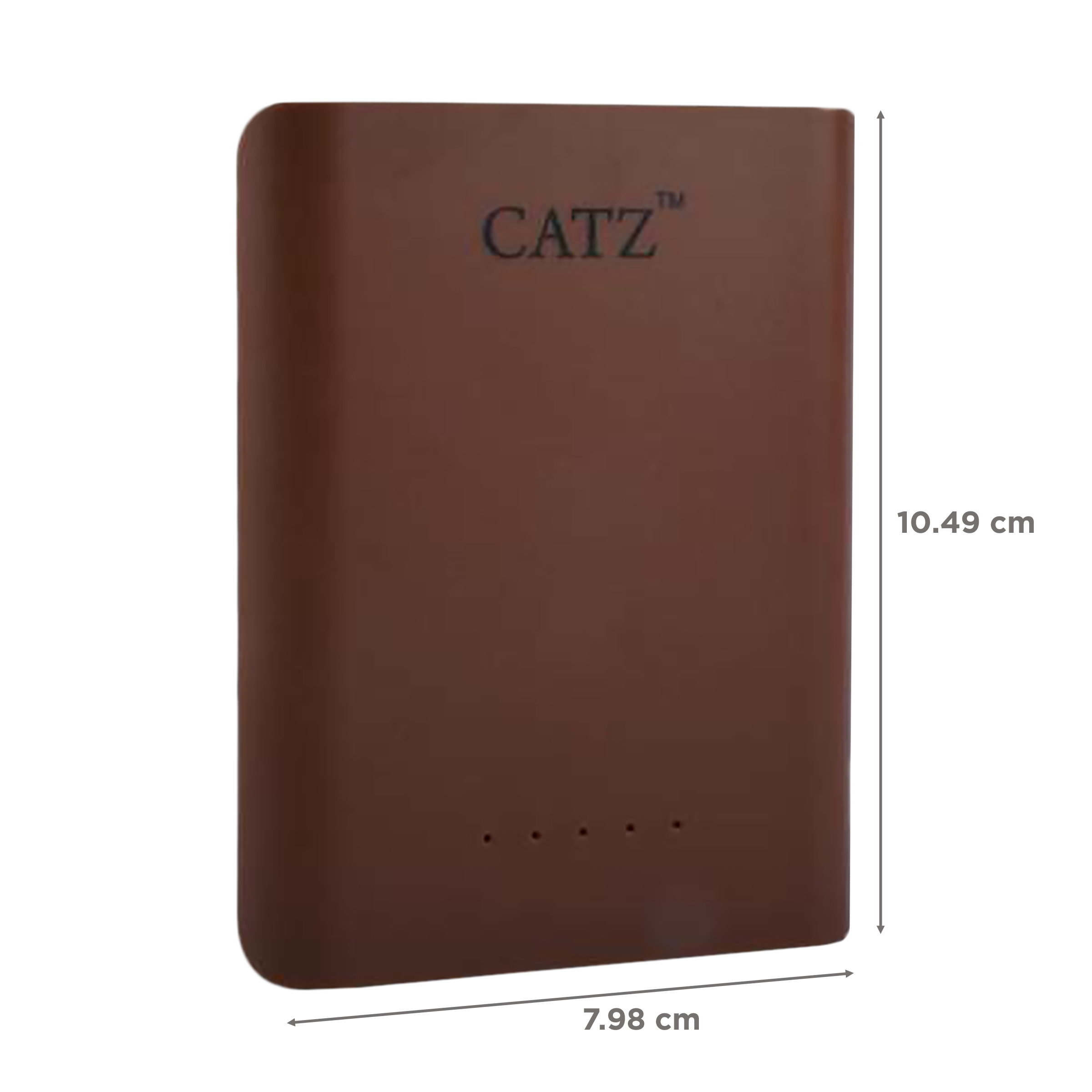 CATZ 10000 mAh Power Bank (1 Micro USB & 2 Type A Ports, Intelligent Safety Protection, Brown)_2