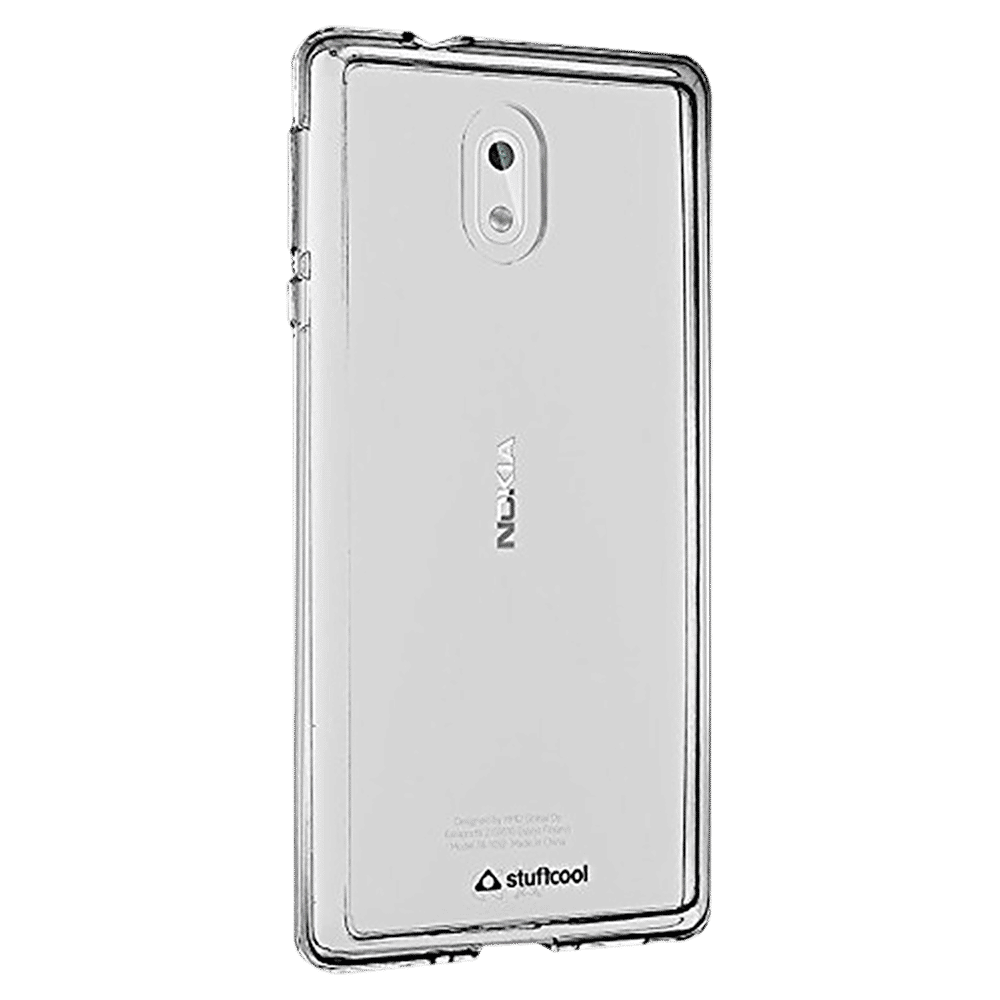 Stuffcool Blendo Hybrid Polycarbonate Back Cover for Nokia 3 (Camera Protection, Transparent)_3