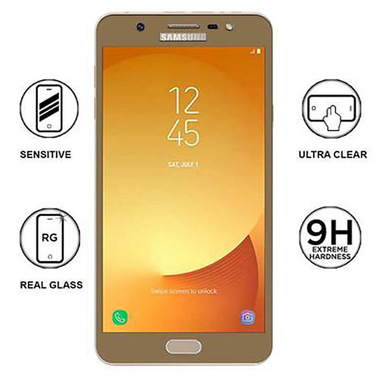 stuffcool 2.5D Tempered Glass for SAMSUNG Galaxy J7 Max (9H Hardness)_2