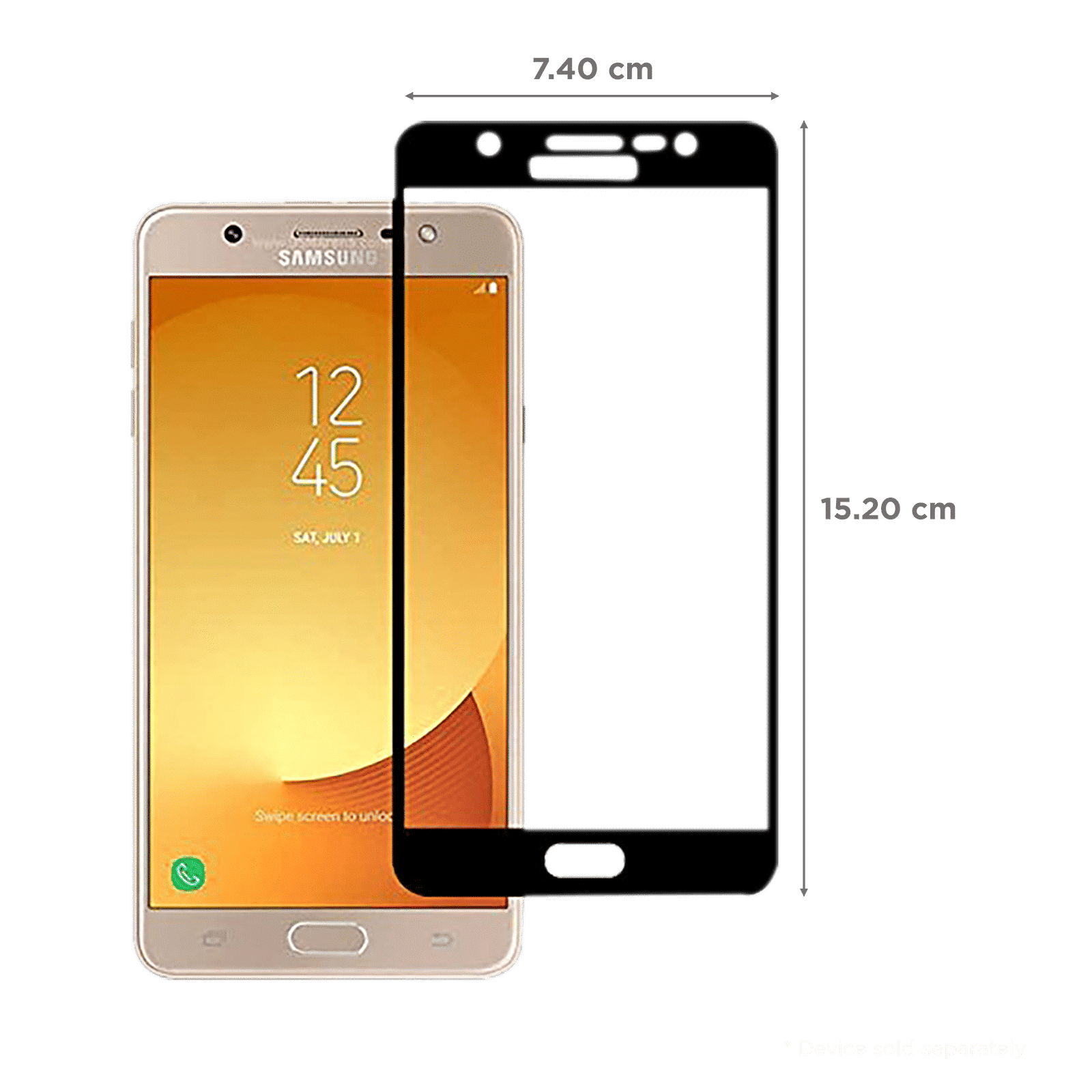 stuffcool Mighty 2.5D Tempered Glass Screen Protector for Samsung Galaxy J7 Max (Fingerprint Resistant)_2