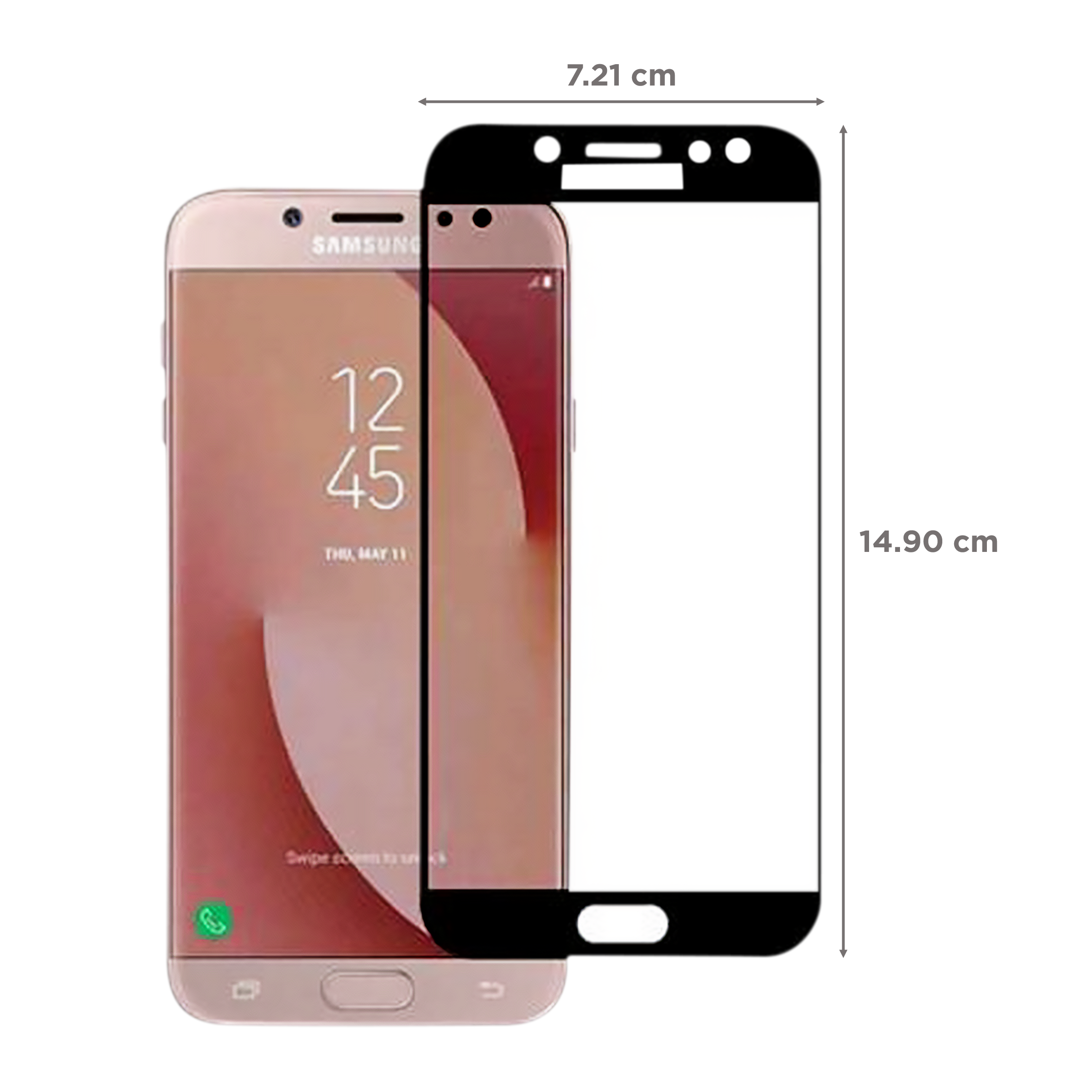 stuffcool Mighty 2.5D Tempered Glass for SAMSUNG Galaxy J7 Pro (Scratch Resistant)_2