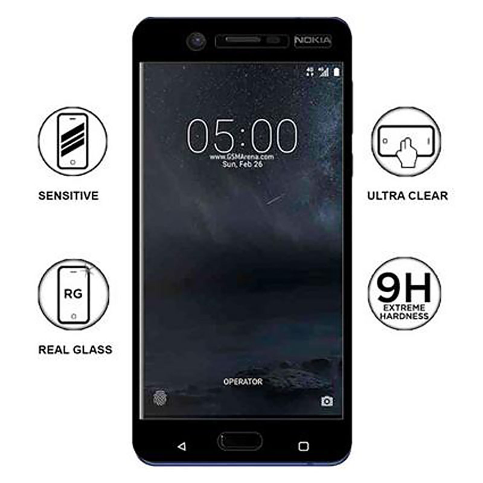 stuffcool Mighty 2.5D Tempered Glass for Nokia 5 (9H Hardness) stuffcool Mighty 2.5D Tempered Glass for Nokia 5 (9H Hardness)_6