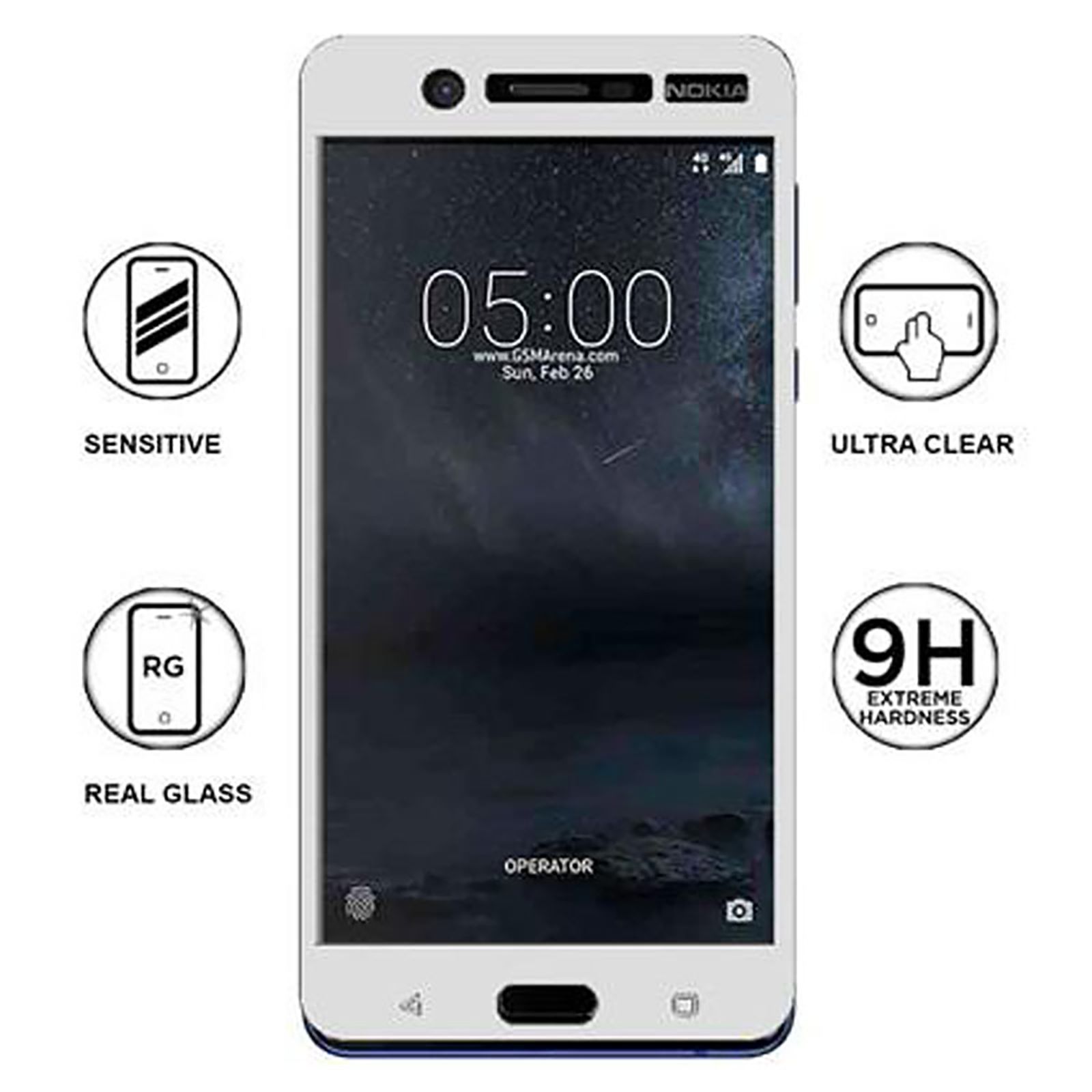 stuffcool MGGP25DNK5 Tempered Glass for Nokia 5 (Scratch Resistant)_6