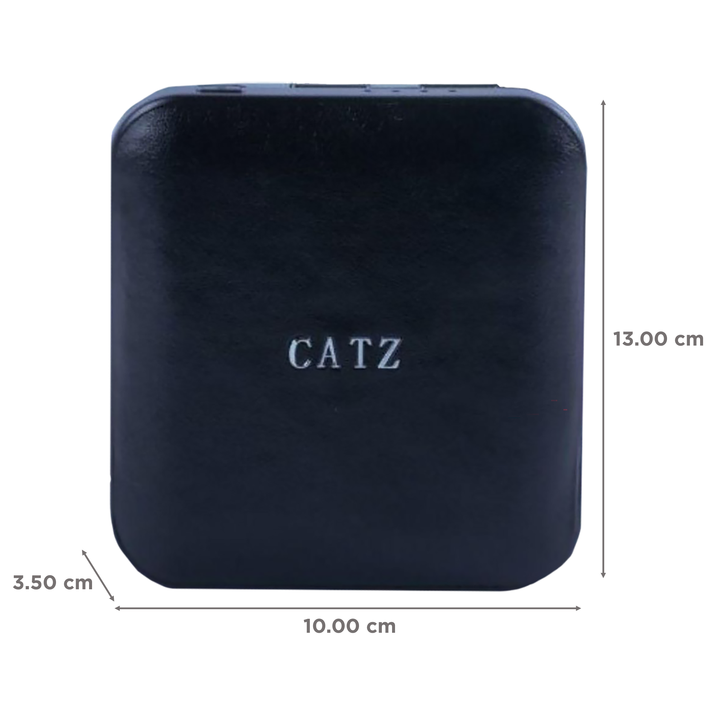 CATZ 10000 mAh 18W Power Bank (1 Micro USB & 2 Type A Ports, Leather Casing, Over Charge Protection, Black)_2