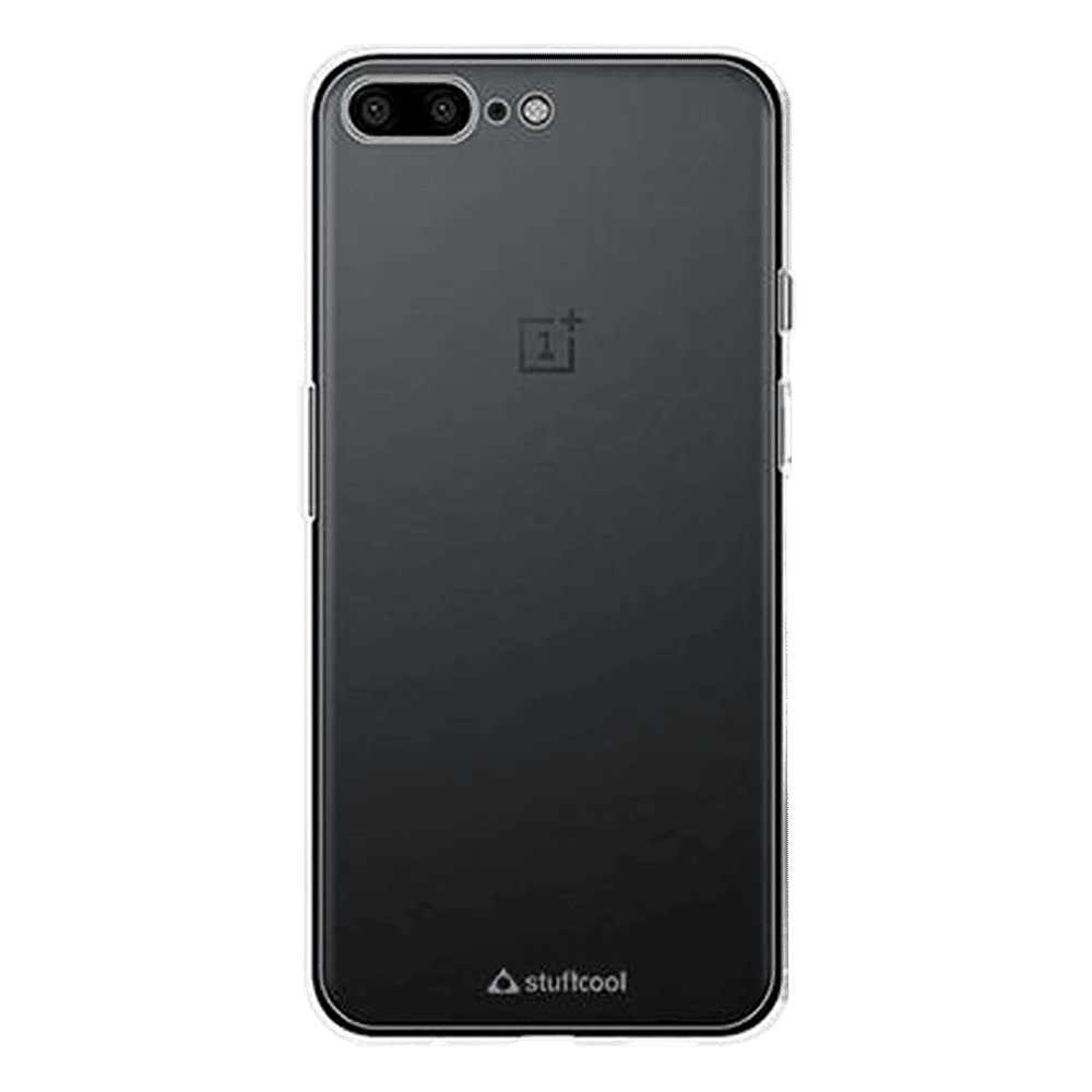 stuffcool Pure Soft Silicone Rubber Back Cover for OnePlus 5 (Camera Protection, Transparent)_3