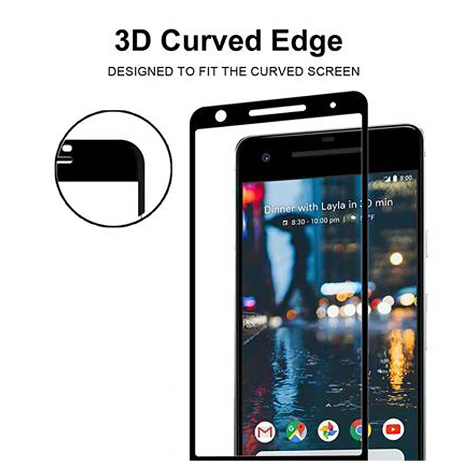 stuffcool MGGP3DGPIXEL2 3D Curved Tempered Glass for Google Pixel 2 (Bubble Free Installation)_5