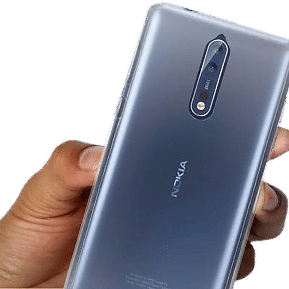 stuffcool PRNK8 Silicone Back Cover for Nokia 8 (Camera Protection, Transparent)_8