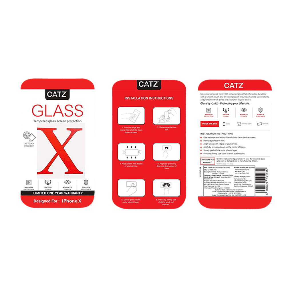 Brilyant Catz Tempered Glass Screen Protector for Apple iPhone X (Ultra Transparent Visibility)_5
