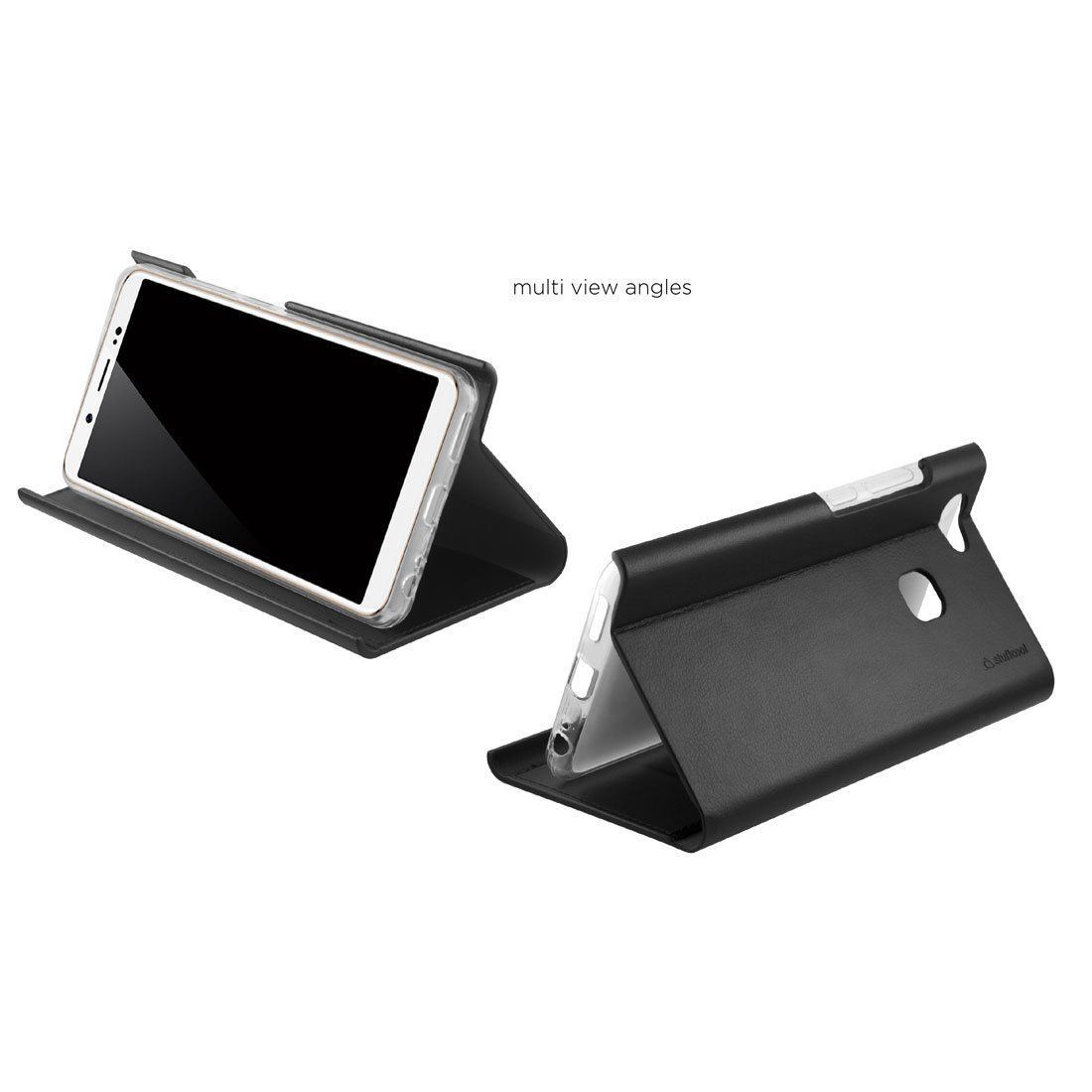 stuffcool Flipit Soft Polyurethane Leather Flip Cover for vivo V7 (Built-in Magnetic Flip Closure Lock, Black)_9