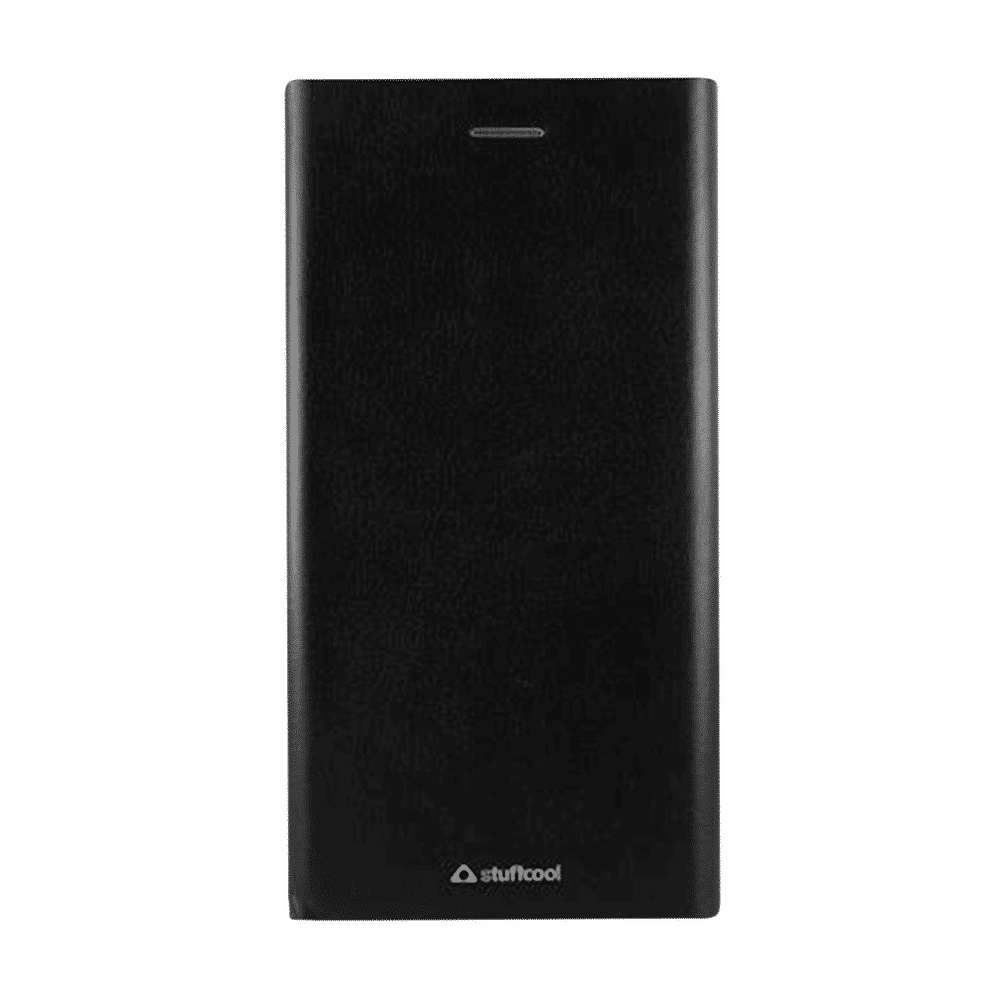 stuffcool Flipit Soft Polyurethane Leather Flip Cover for vivo V7 (Built-in Magnetic Flip Closure Lock, Black)_4