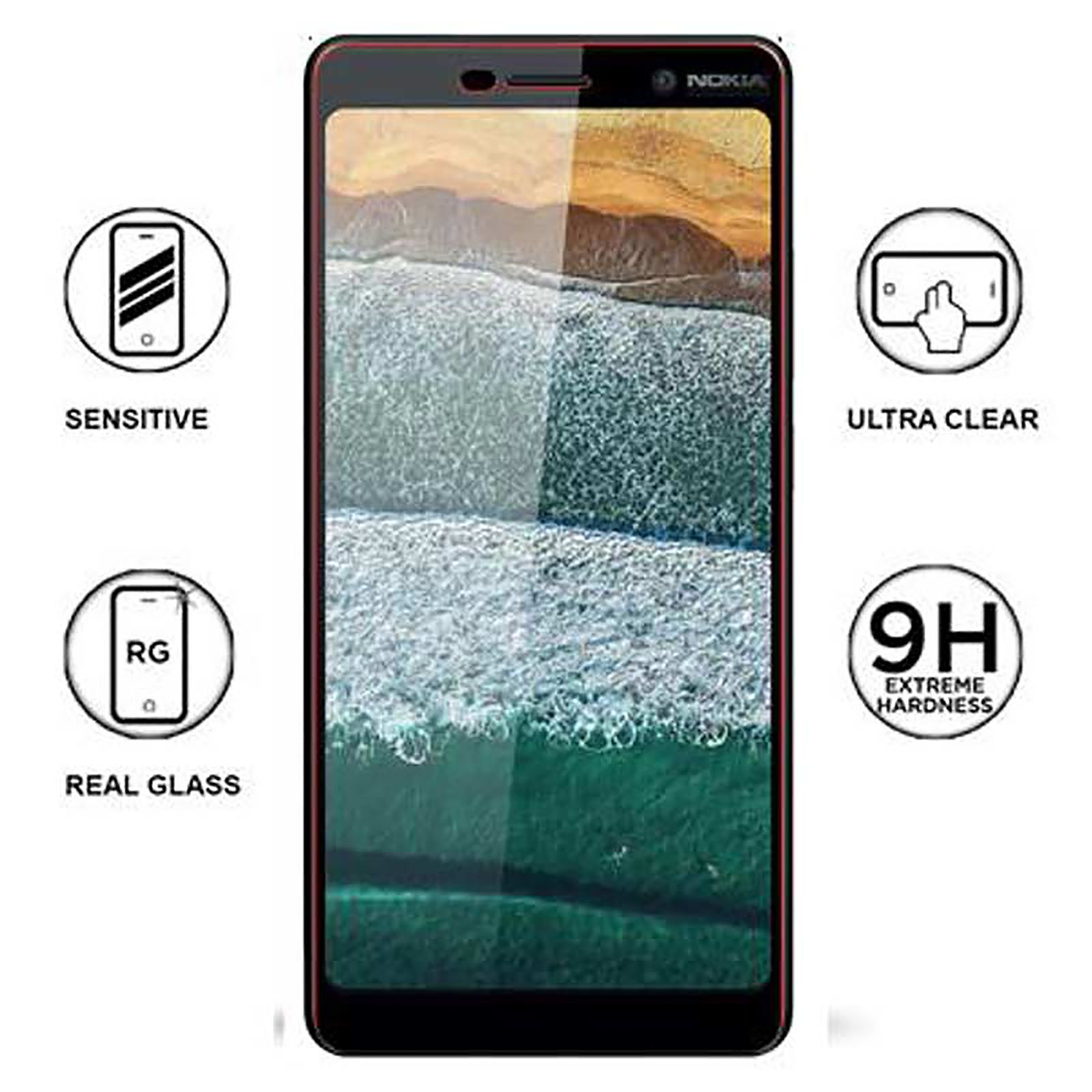 stuffcool Mighty Tempered Glass for NOKIA 7 Plus (9H Hardness)_3
