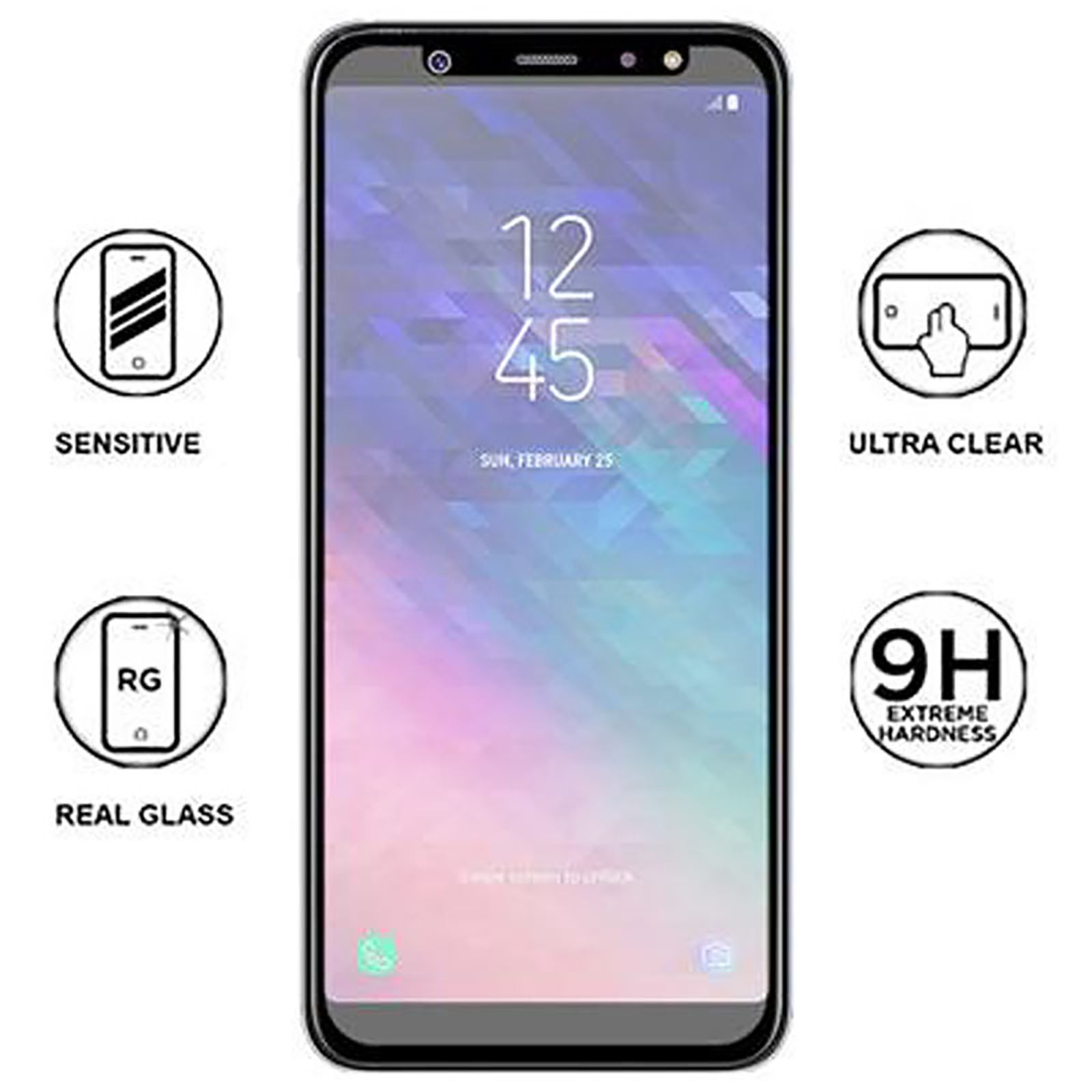 stuffcool Mighty Tempered Glass for Samsung Galaxy A6 (9H Hardness)_6