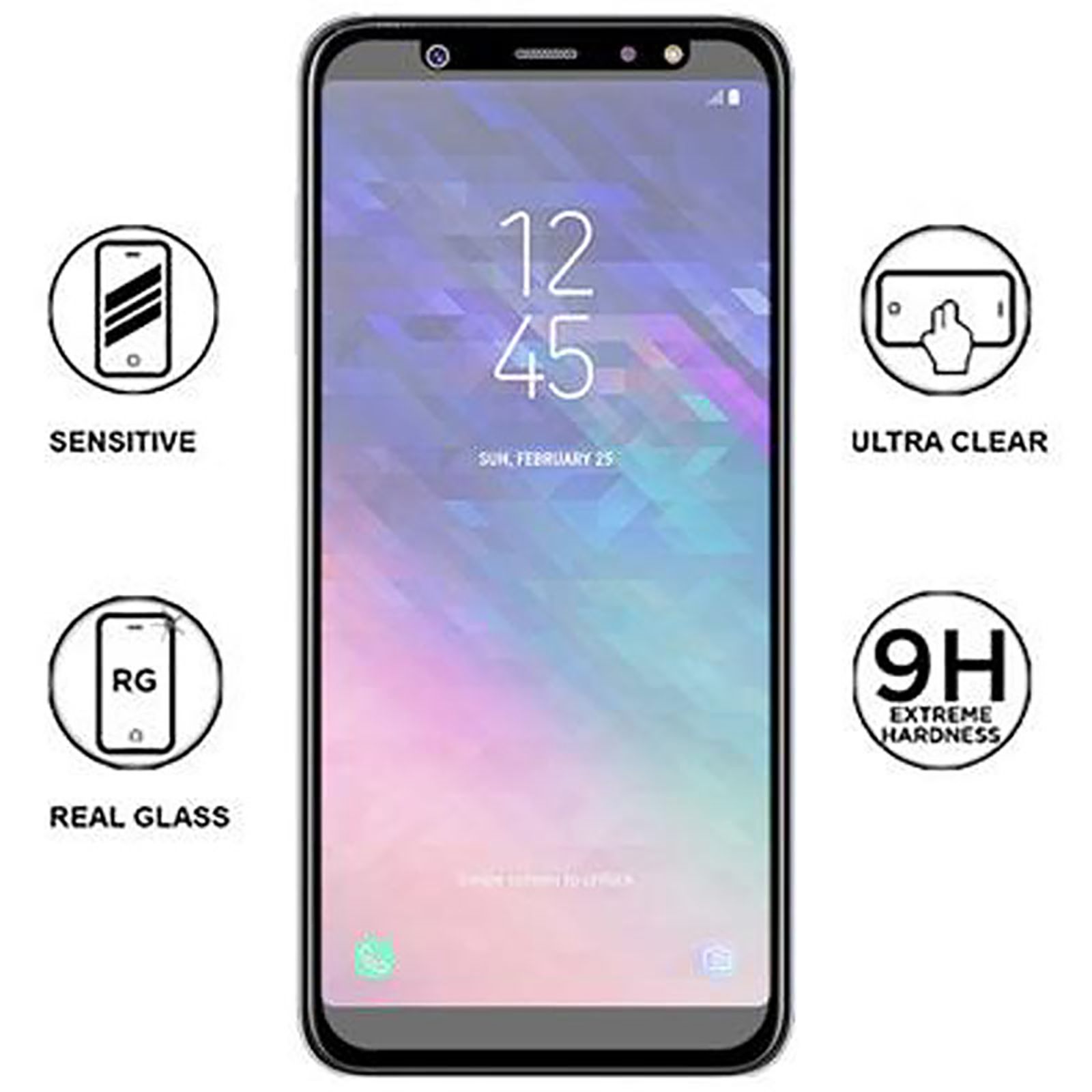 stuffcool Mighty Tempered Glass for Samsung Galaxy A6 Plus (9H Hardness)_6