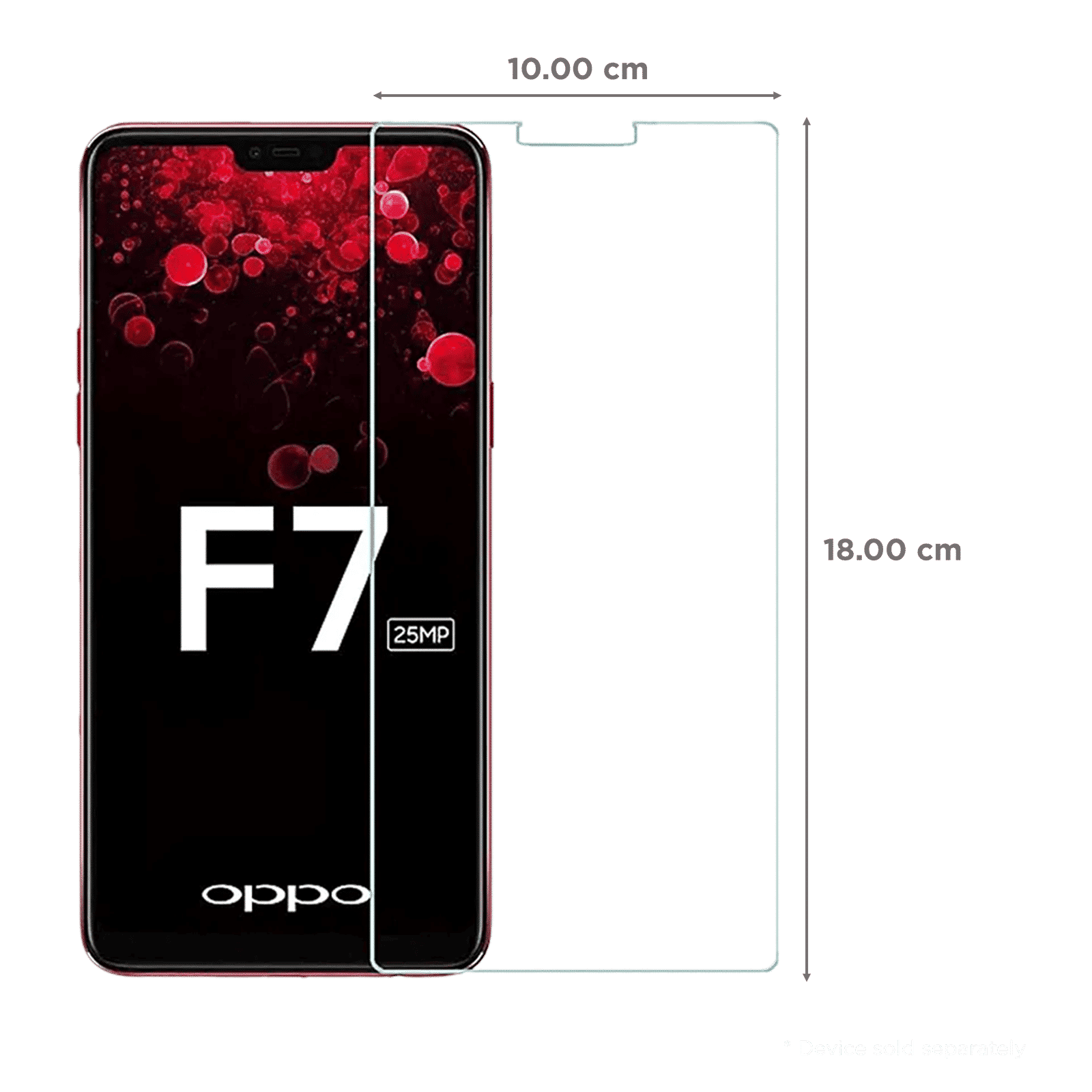 RedFinch Tempered Glass Screen Protector for Oppo F7 (Fingerprint Resistant)_2