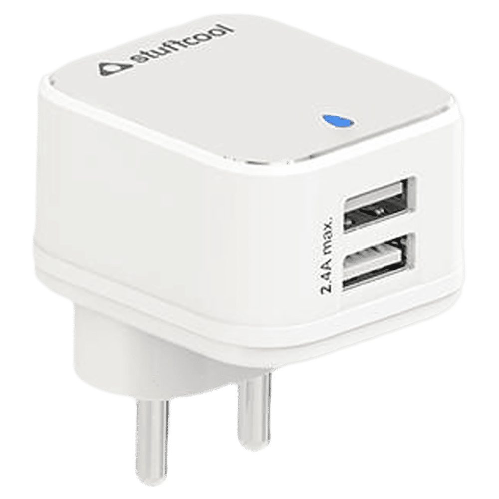 stuffcool Mars 2.4 Amp Dual USB Wall Charging Adapter (WCMARS-WHT, White)_1