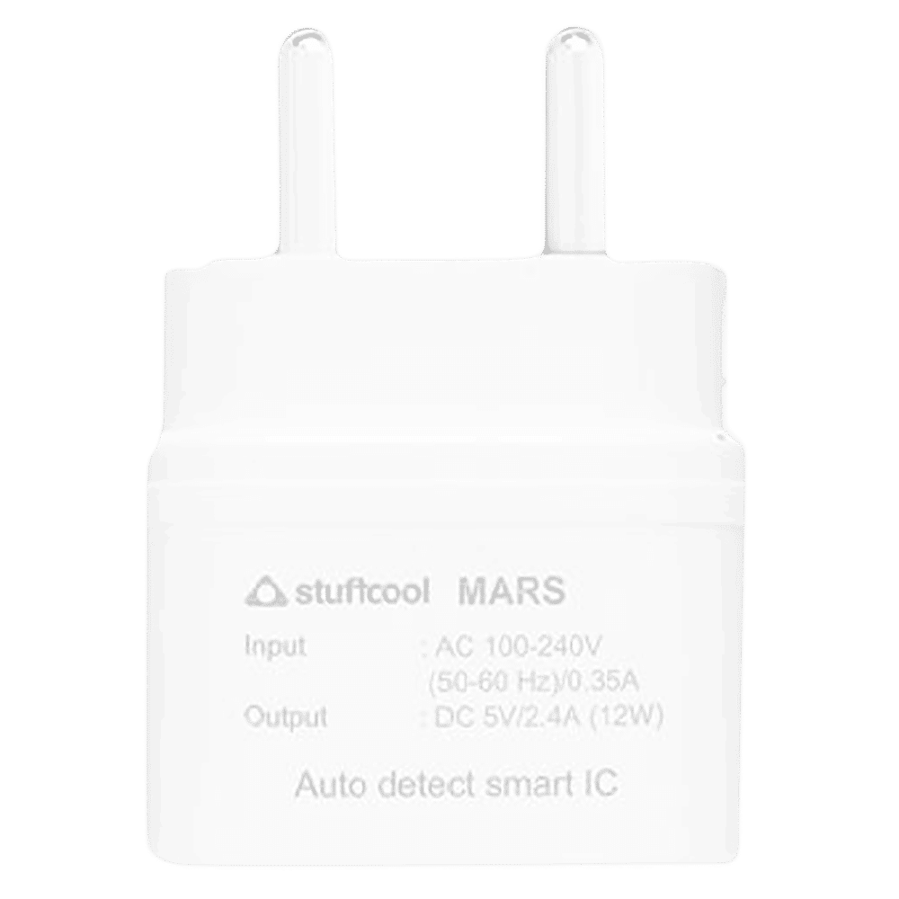 stuffcool Mars 2.4 Amp Dual USB Wall Charging Adapter (WCMARS-WHT, White)_11