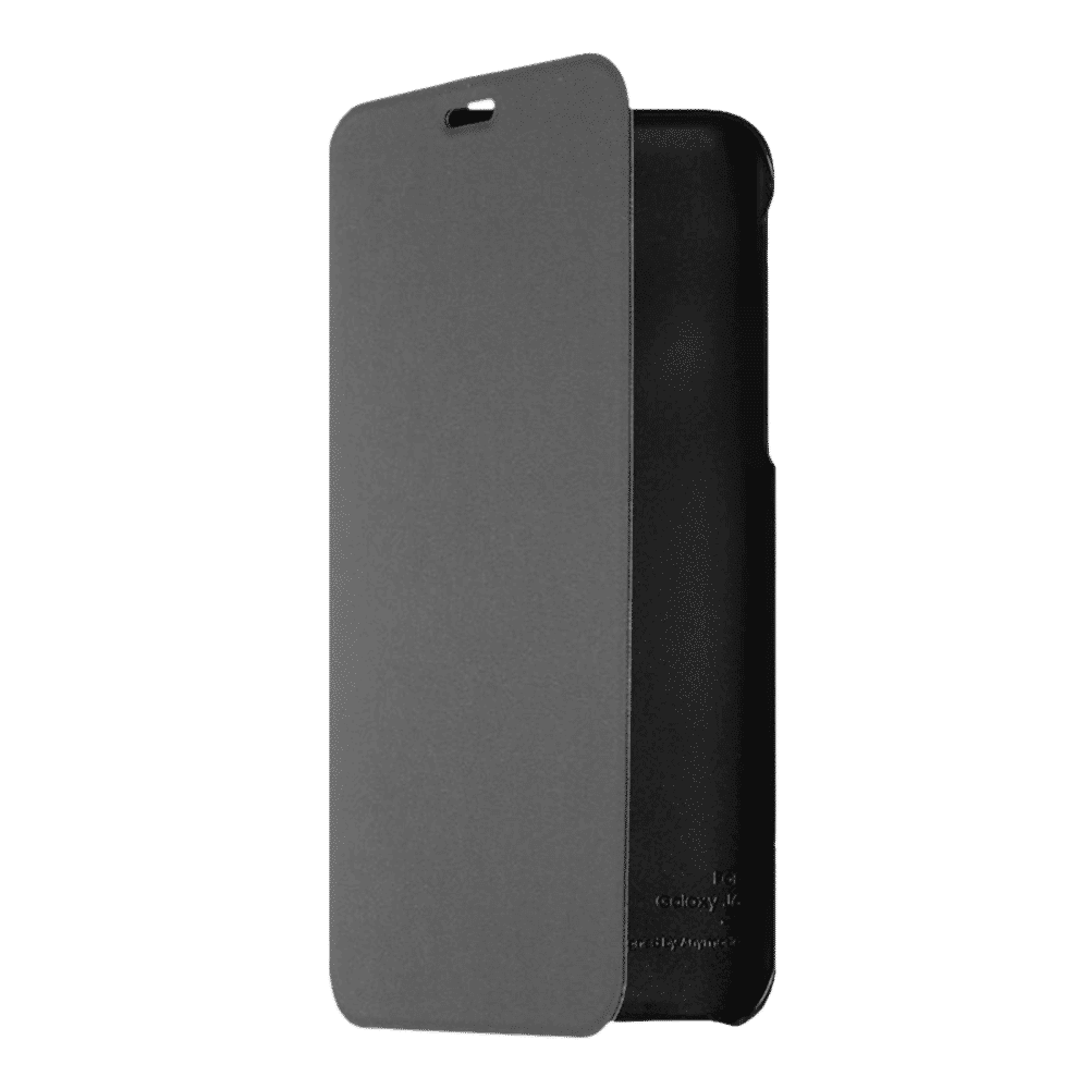 SAMSUNG Polycarbonate & Polyurethane Flip Cover for SAMSUNG Galaxy J6 (Anti Slip Grip, Black)_3