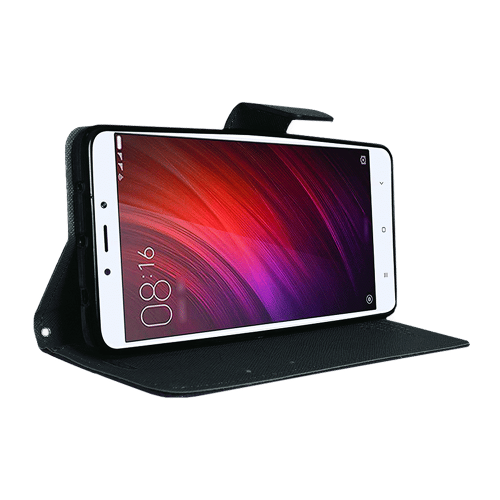 SAMSUNG Polycarbonate & Polyurethane Flip Cover for SAMSUNG Galaxy J6 (Anti Slip Grip, Black)_5