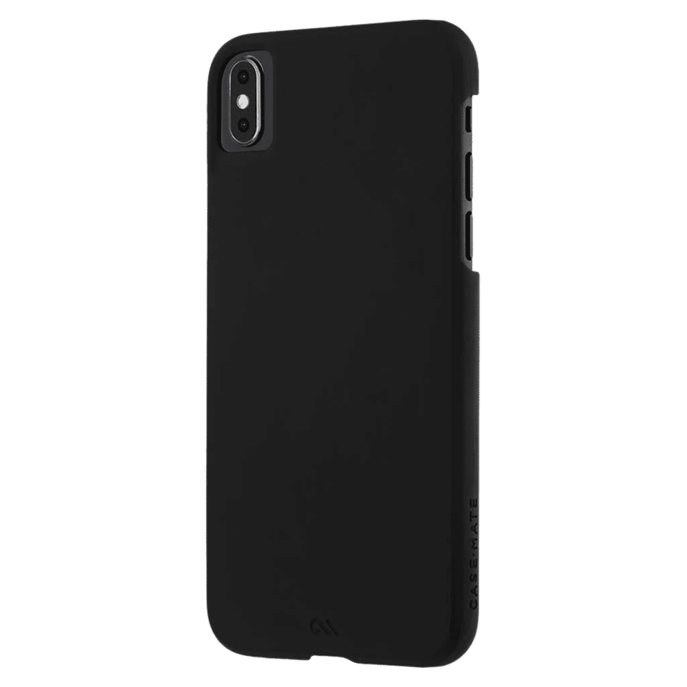 Case-Mate Premium Leather Back Cover for Apple iPhone XS Max (Wireless Charging Support, Black)_3