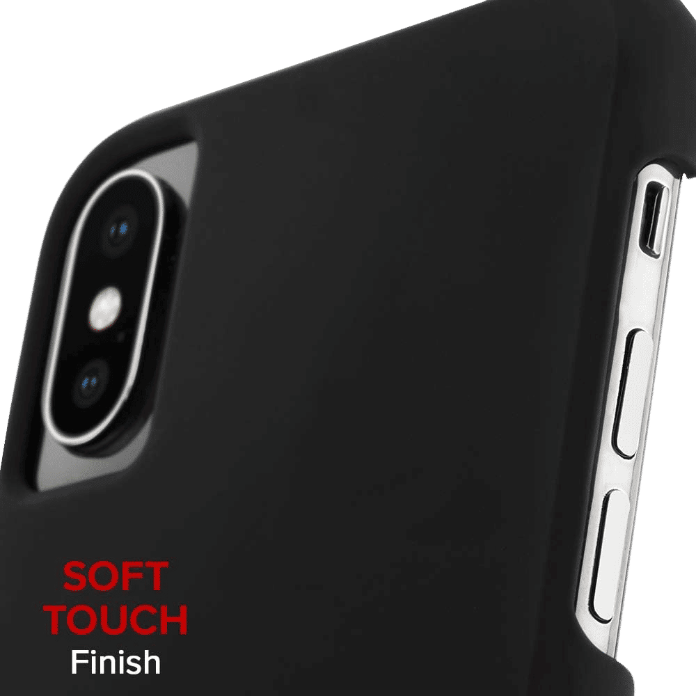 Case-Mate Premium Leather Back Cover for Apple iPhone XS Max (Wireless Charging Support, Black)_6
