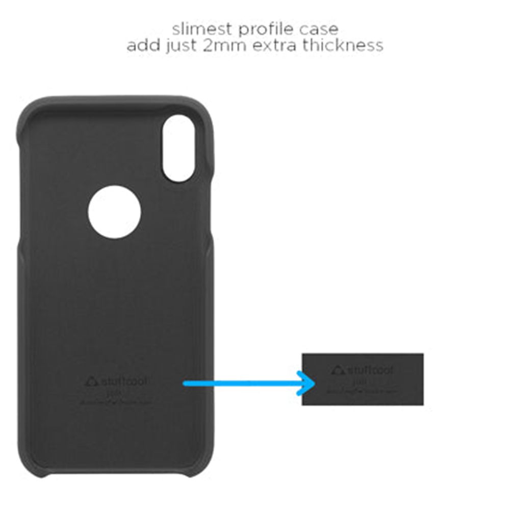 stuffcool Joli Faux Leather Back Cover for Apple iPhone XS Max (Wireless Charging Compatible, Grey)_3