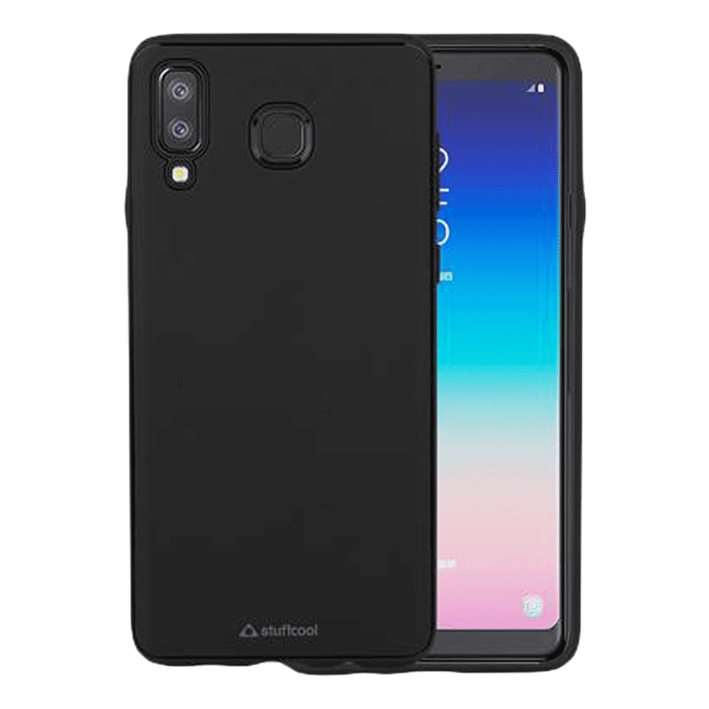 stuffcool Armour Soft TPU Back Case for SAMSUNG Galaxy A8 Star (Raised Lip to Protect Screen, Black)_1
