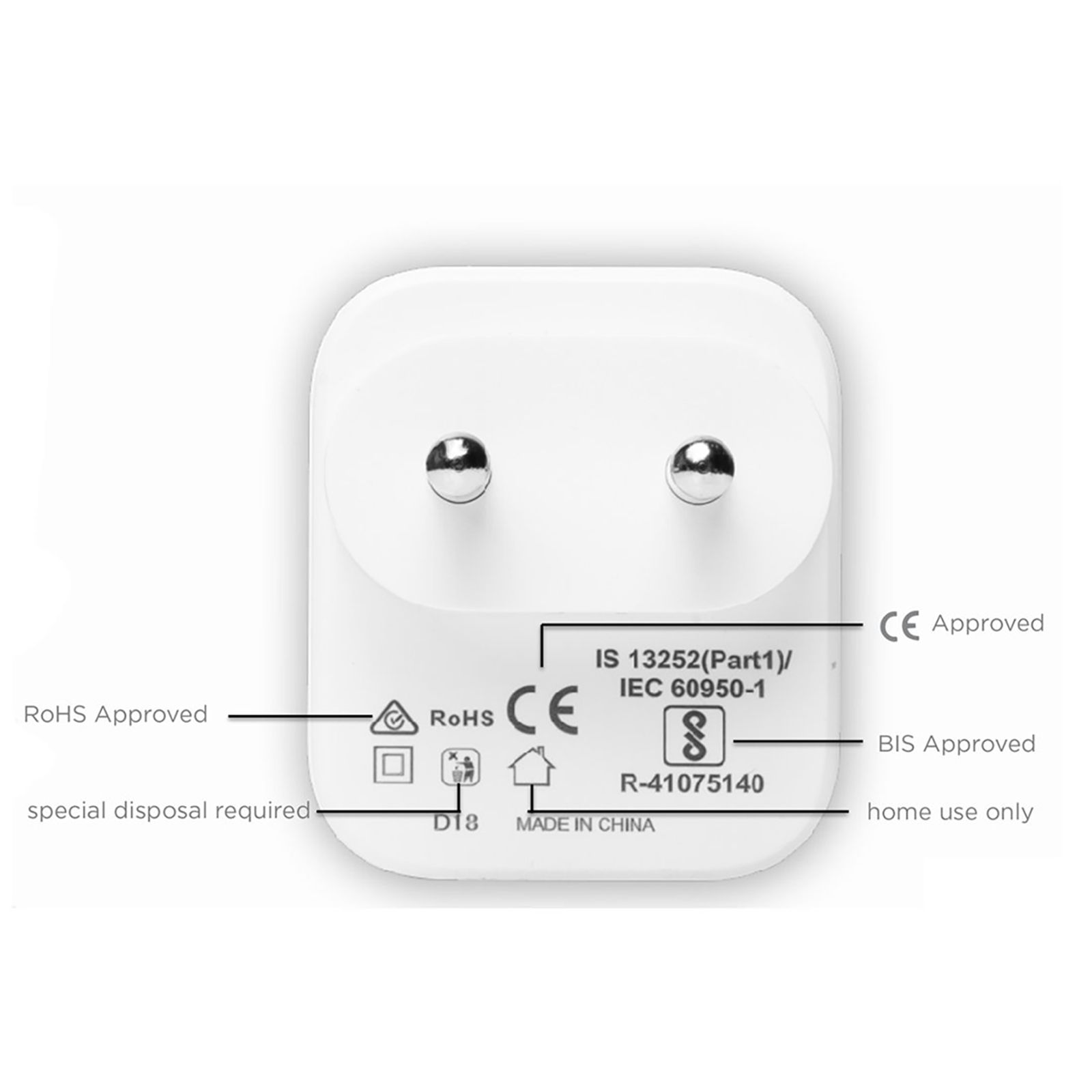stuffcool Charge It 2.4 Amp Dual USB Wall Charging Adapter with 100 cm microUSB Cable (HKMARSMI-WHT, White)_13
