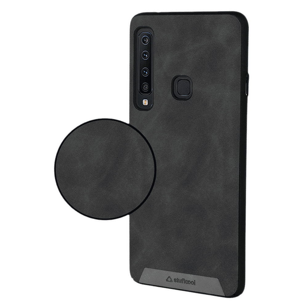 stuffcool Rego PU Leather Back Cover for Samsung Galaxy A9 2018 (Camera Protection, Black)_6