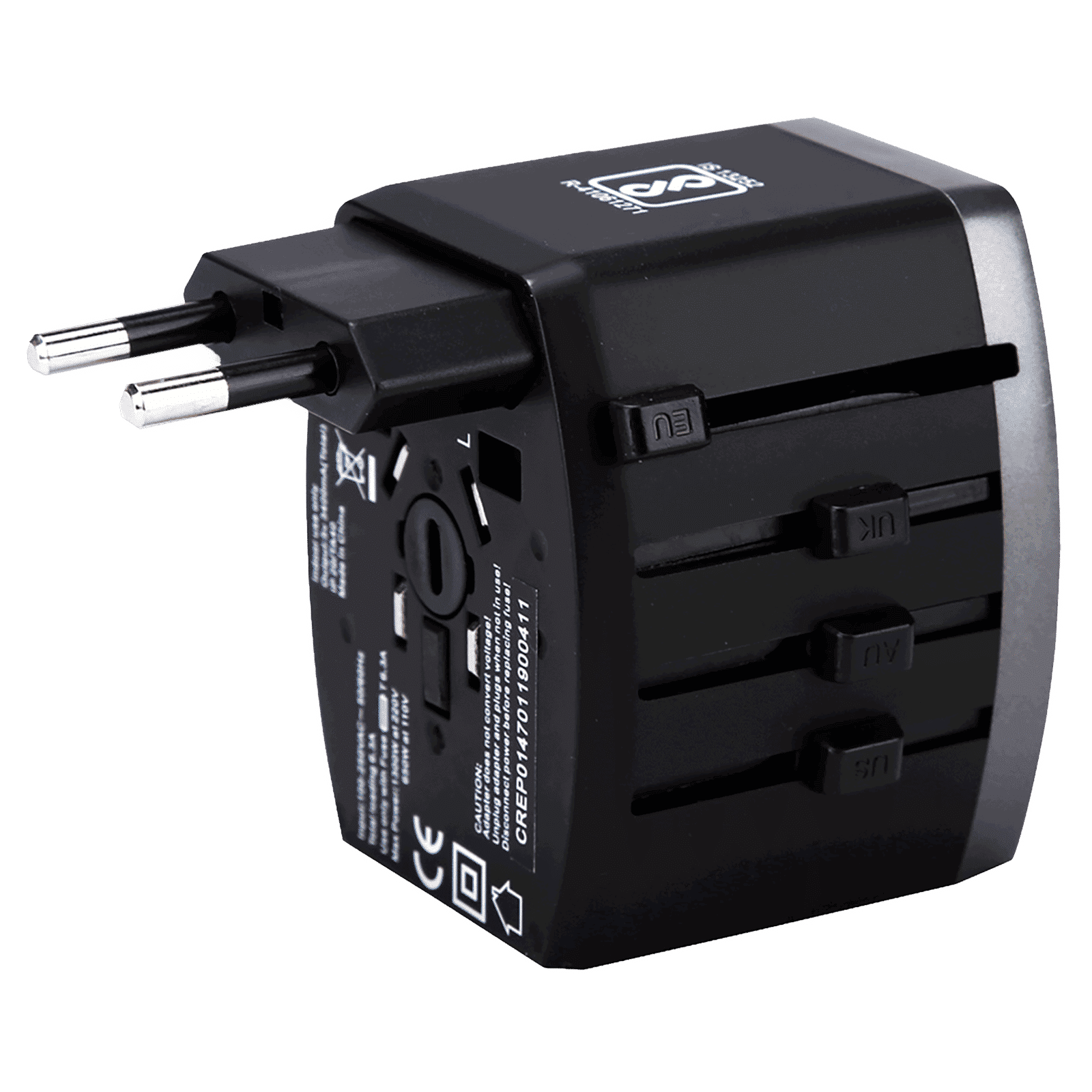 Croma Type A & Type C 4-Port Charger (Adapter Only, AC Outlet With Safety Shutter, Black)_4