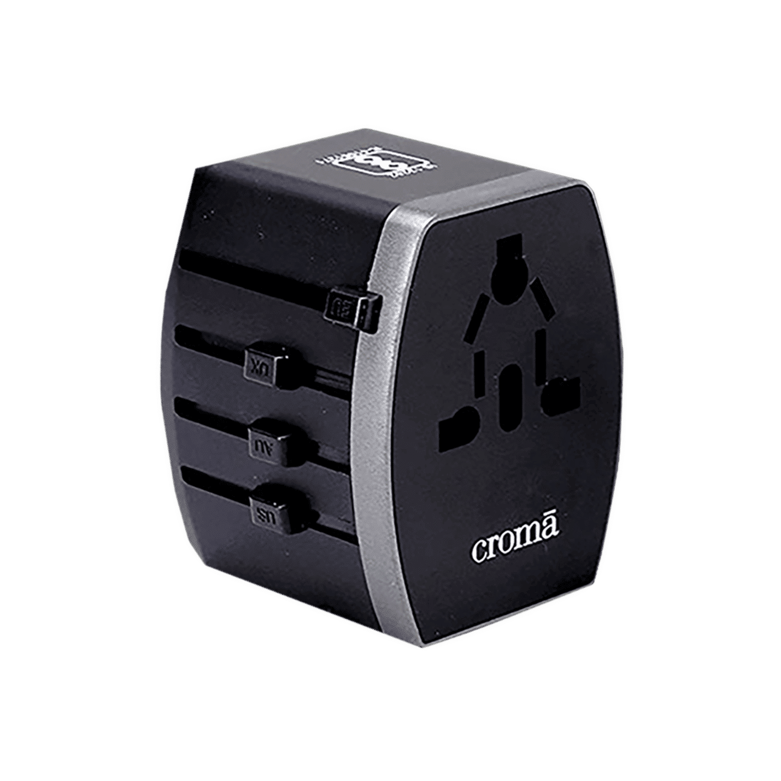 Croma Type A & Type C 4-Port Charger (Adapter Only, AC Outlet With Safety Shutter, Black)_5