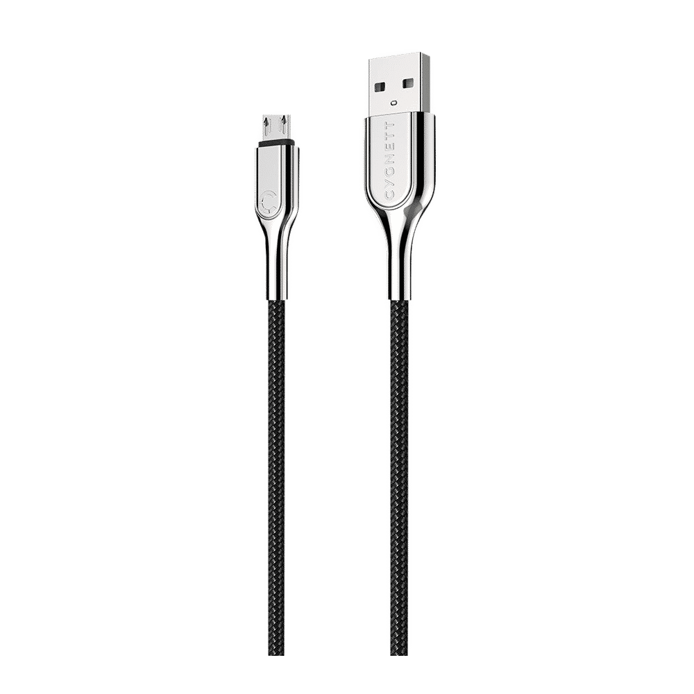 CYGNETT Armoured Type A to Micro USB 6.5 Feet (2M) Cable (Double Braided Nylon, Black)_9