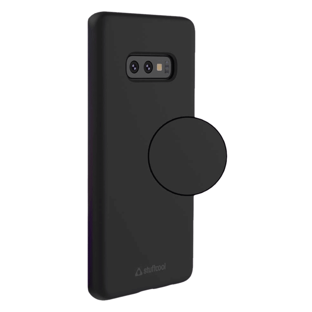 stuffcool Silo Soft Silicone Back Cover for Samsung Galaxy S10e (Camera Protection, Black)_7