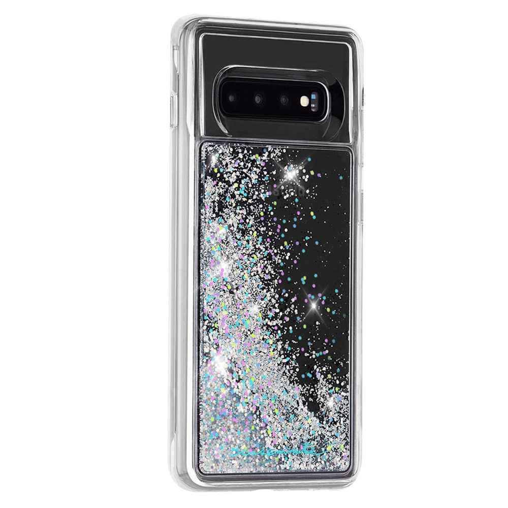 Case-Mate Waterfall Glitter Polycarbonate Back Cover for Samsung Galaxy S10 (Drop Protection, Iridescent Diamond)_4