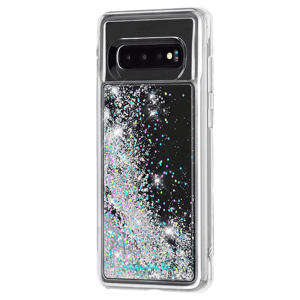 Case-Mate Waterfall Glitter Polycarbonate Back Cover for Samsung Galaxy S10 (Drop Protection, Iridescent Diamond)_6