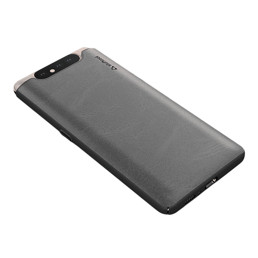 stuffcool Rego PU Leather Back Cover for SAMSUNG Galaxy A80 (Wireless Charging Compatible, Black)_8