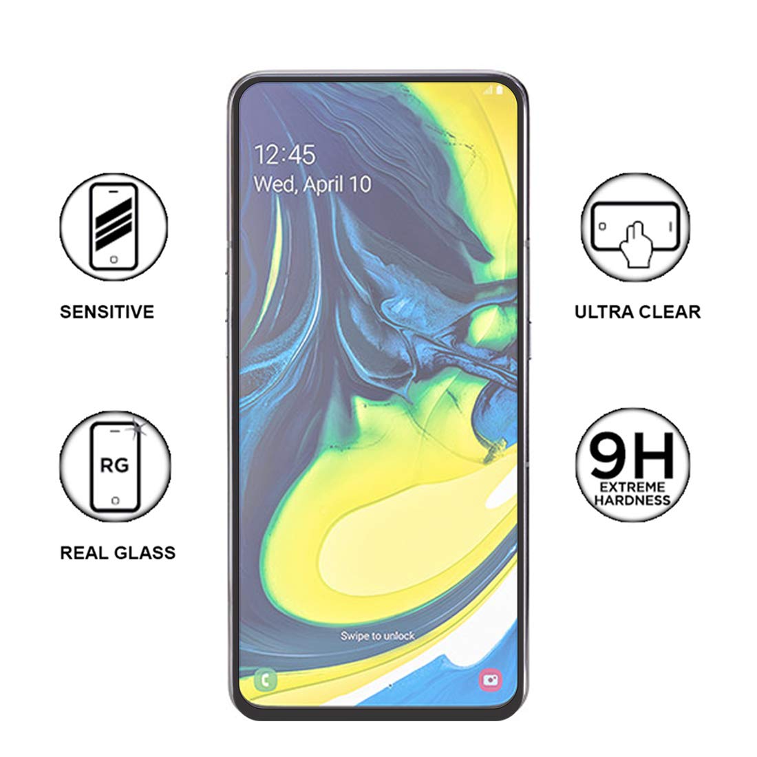 stuffcool Screen Protector for SAMSUNG Galaxy A80 (Scratch Resistant)_4