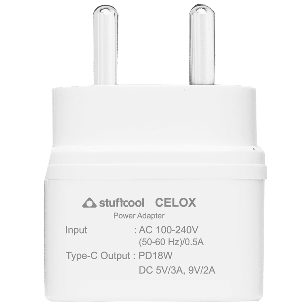 stuffcool Celox 18 Watts 1-Port USB Wall Charging Adapter (PD18W, White)_7