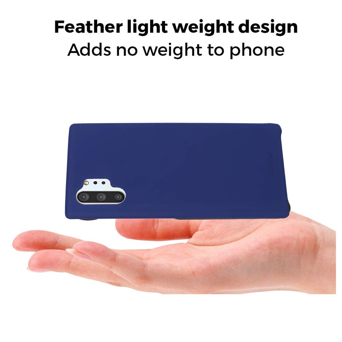 stuffcool Uni Faux Leather Back Cover for SAMSUNG Galaxy Note 10 (Scratch Resistant, Blue)_7