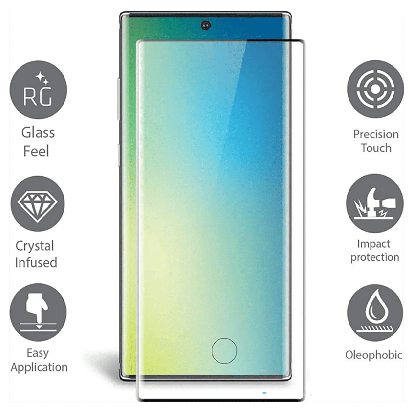 scratchgard 3D Tempered Glass Screen Protector for Samsung Galaxy Note 10 (Fingerprint Resistant)_6