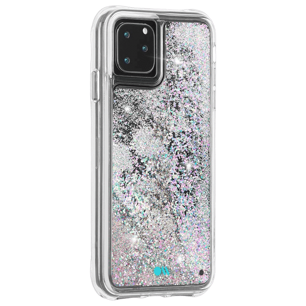 Case-Mate Waterfall Glitter Polycarbonate Back Cover for Apple iPhone 11 Pro (Wireless Charging Compatible, Iridescent Diamond)_3