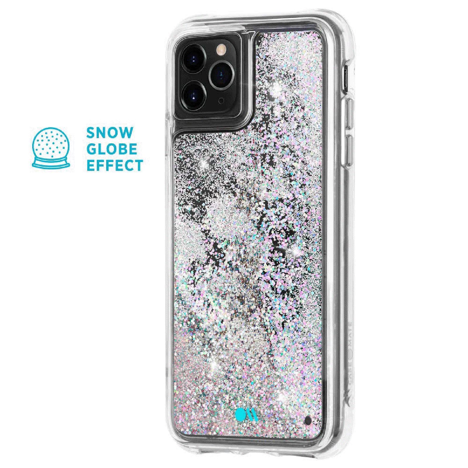 Case-Mate Waterfall Glitter Polycarbonate Back Cover for Apple iPhone 11 Pro Max (Wireless Charging Compatible, Iridescent Diamond)_7