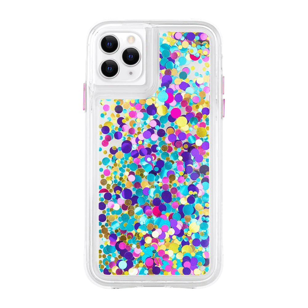 Case-Mate Waterfall Glitter Polycarbonate Back Cover for Apple iPhone 11 Pro Max (Wireless Charging Compatible, Confetti)_7
