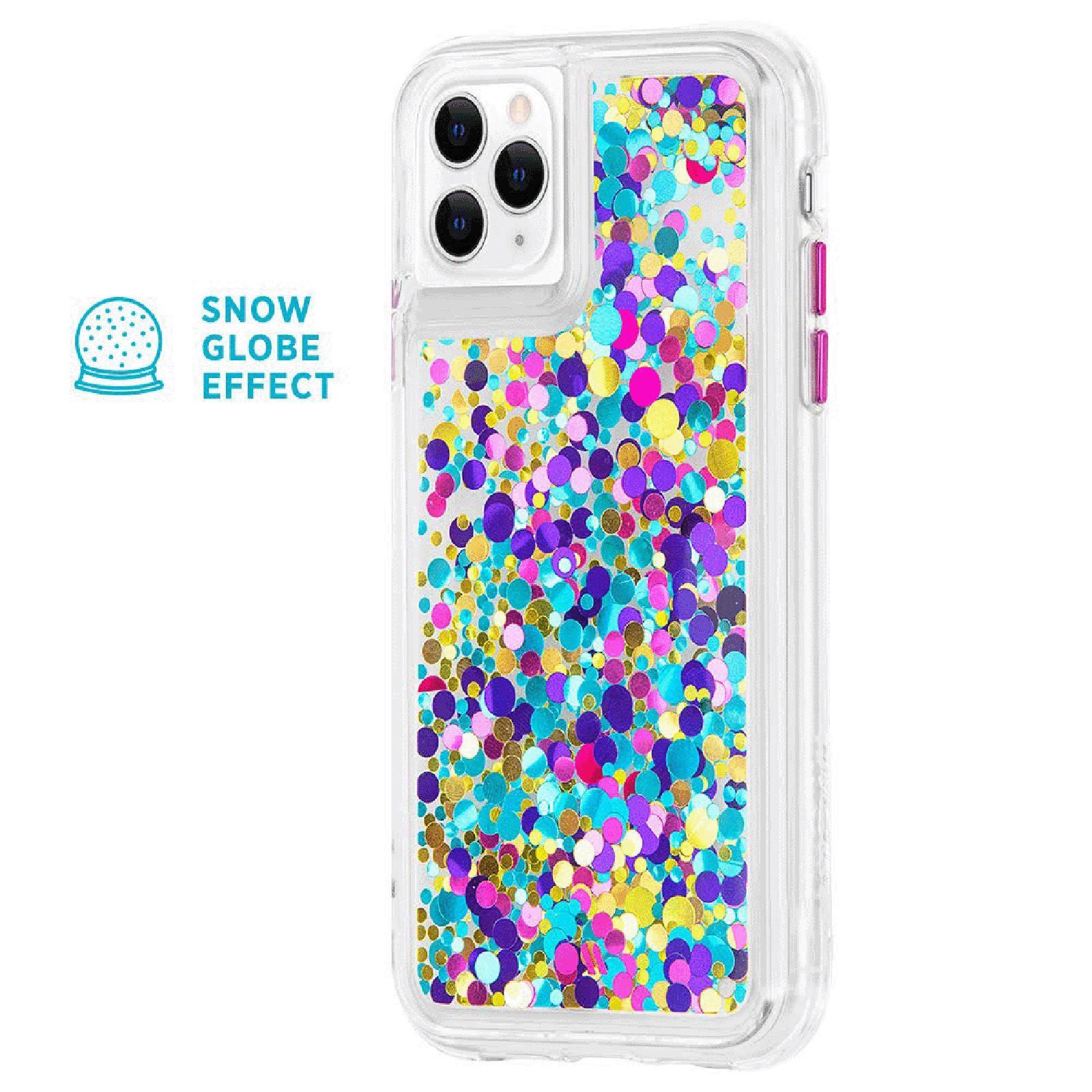 Case-Mate Waterfall Glitter Polycarbonate Back Cover for Apple iPhone 11 Pro Max (Wireless Charging Compatible, Confetti)_9