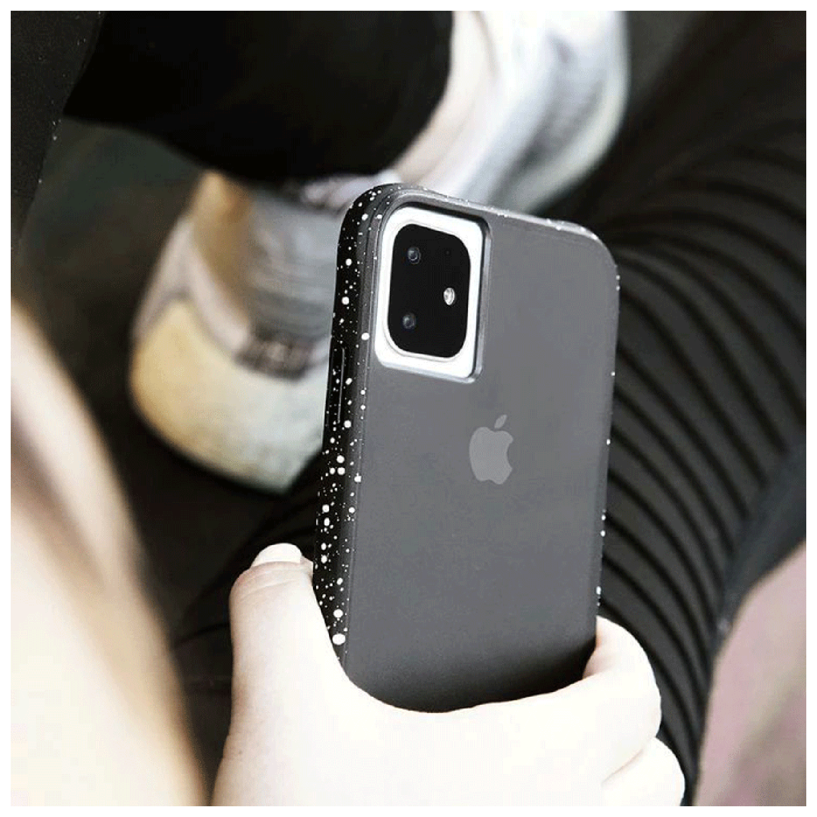 Case-Mate Back Cover for Apple iPhone 11 Pro Max (Paint Splatter Design, Speckled Black)_6