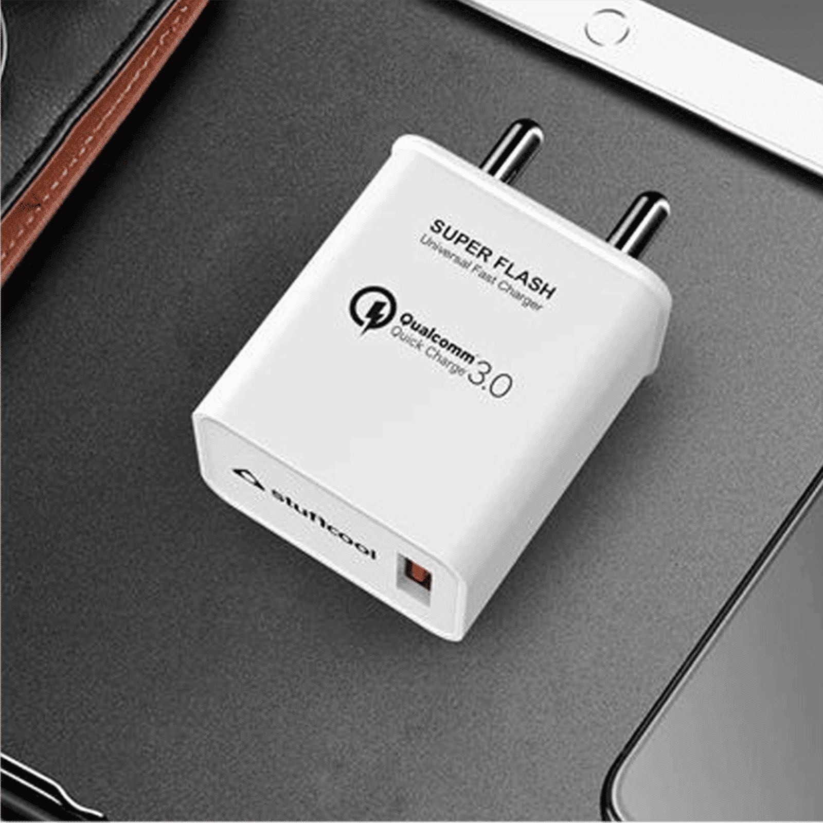 stuffcool Super Flash Wall Charging Adapter (WCSUPFL-WHT, White)_7