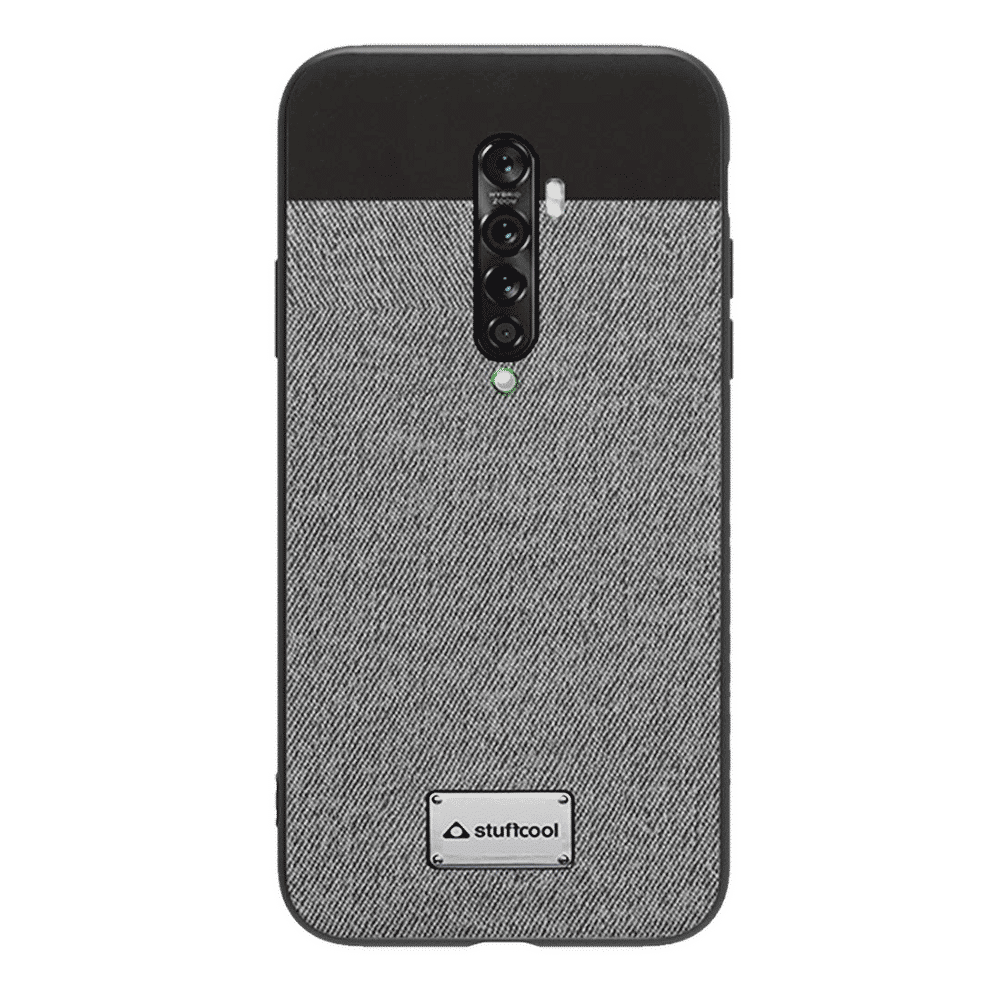 stuffcool PU & Leather Back Cover oppo Reno 2Z (Scratch Protection, Grey)_1