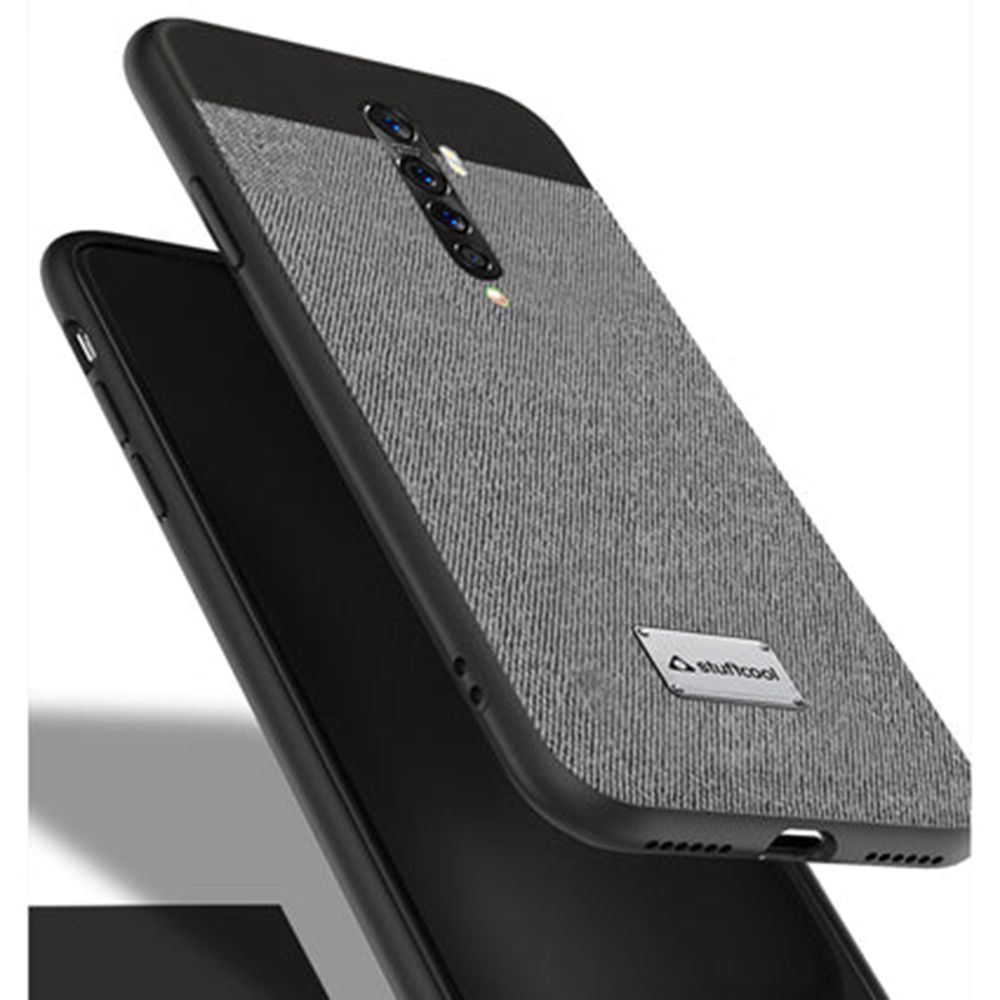 stuffcool PU & Leather Back Cover oppo Reno 2Z (Scratch Protection, Grey)_3